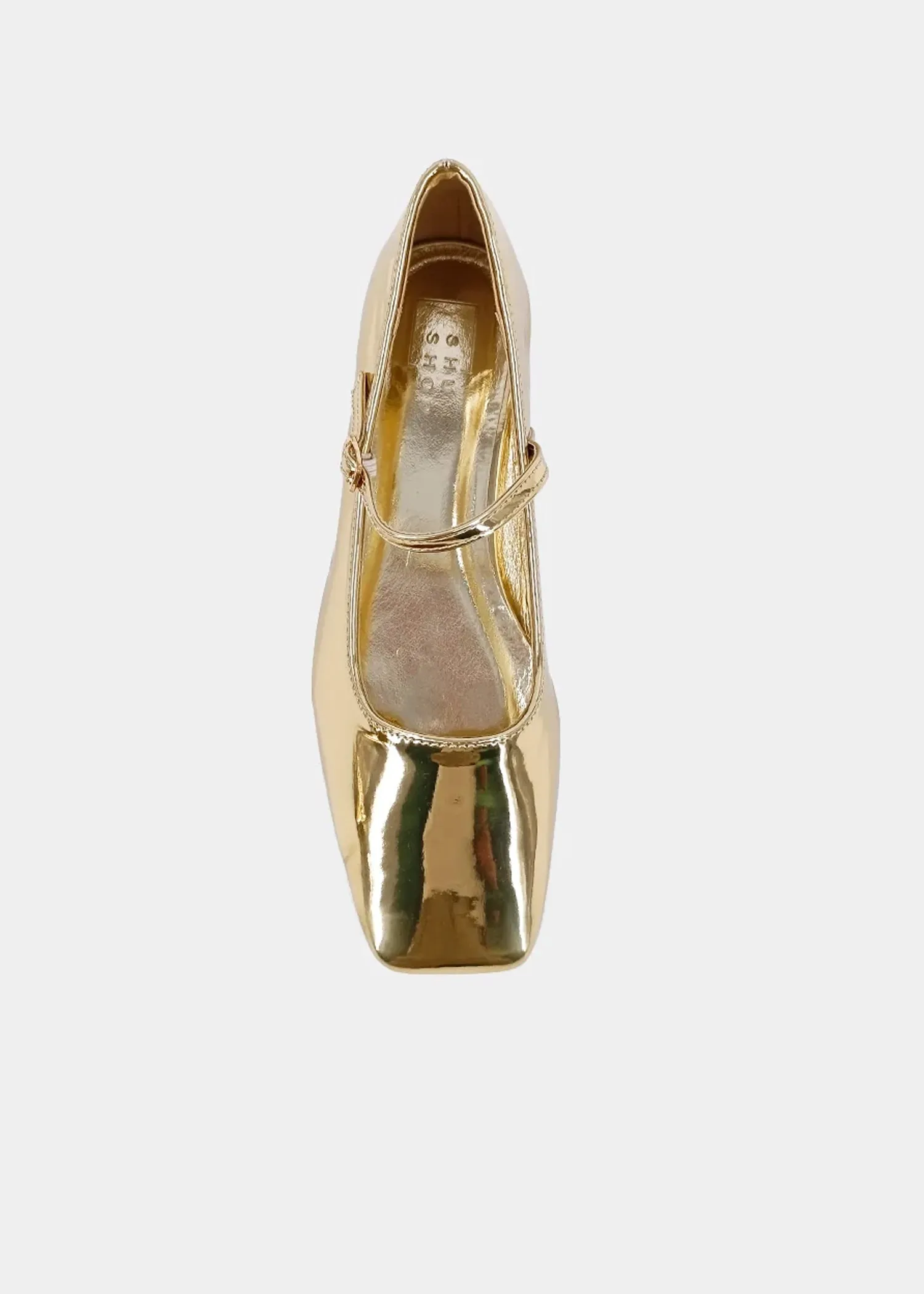 Addison Ballet Flats in Gold - Shu Shop