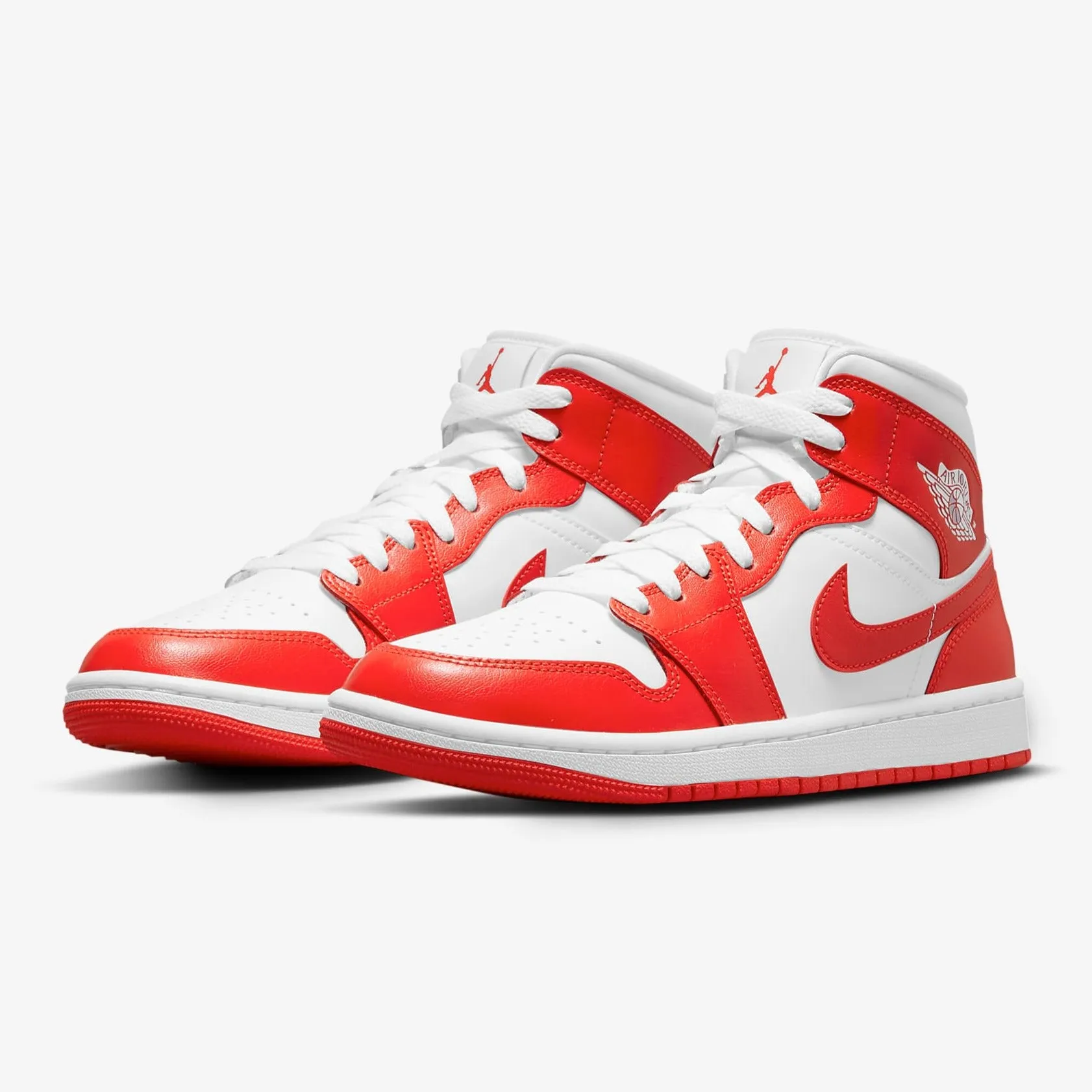 Air Jordan 1 Mid "Syracuse" (White/Habanero Red)(BQ6472-116)