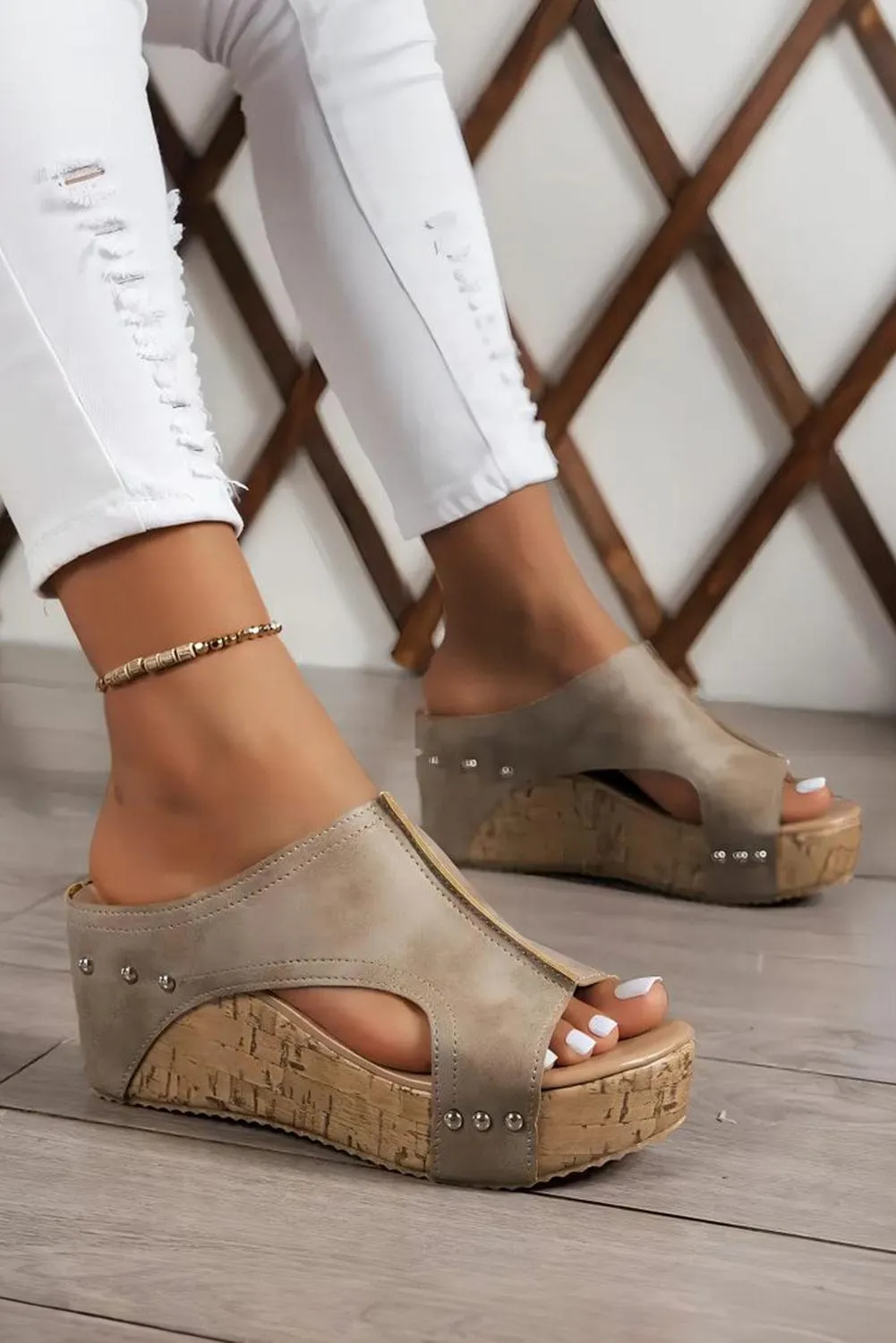 Ashtyn Leather Wedge Sandals | DROPSHIP