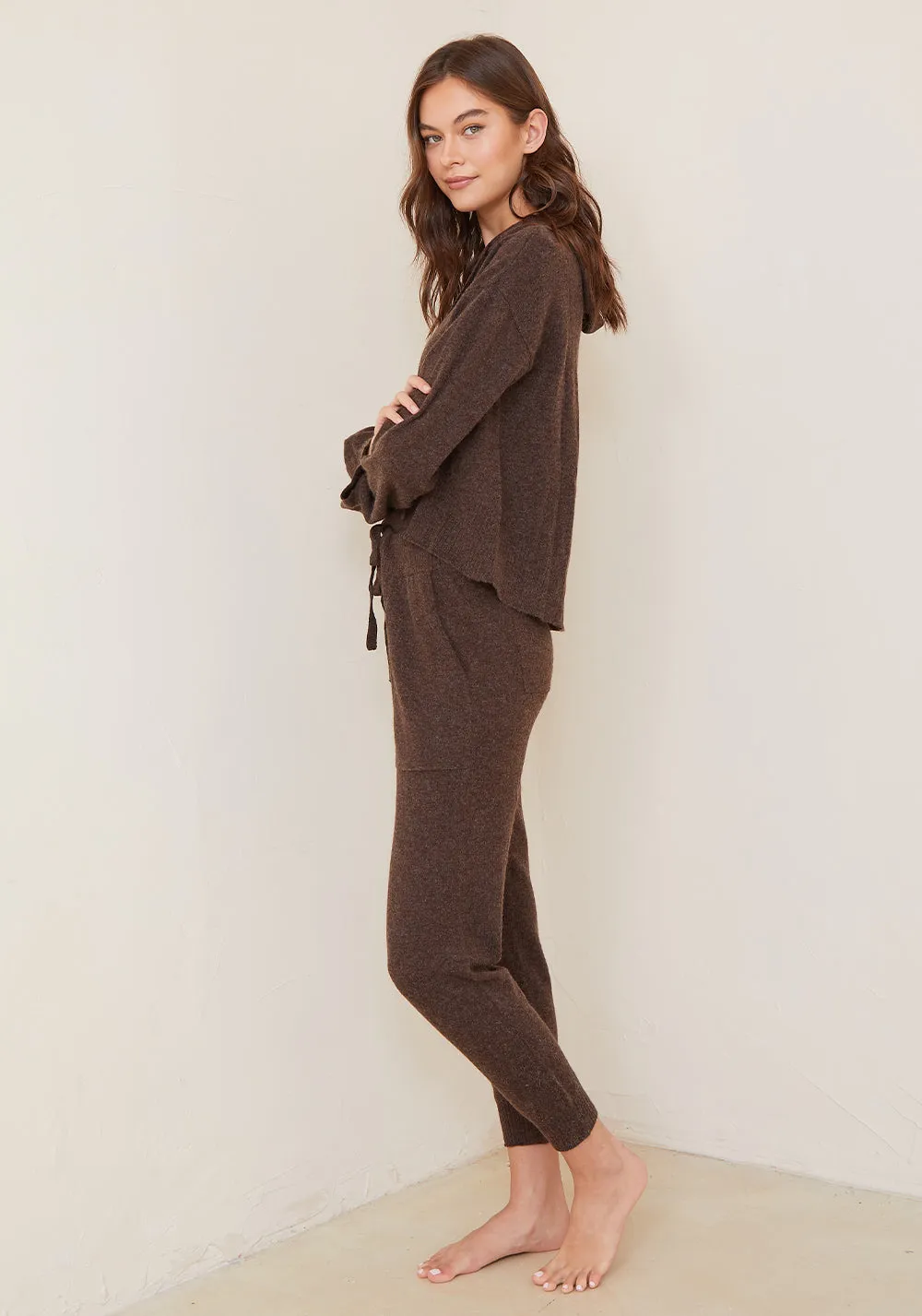 Bella Dahl - Pocket Jogger in Heather Chocolate