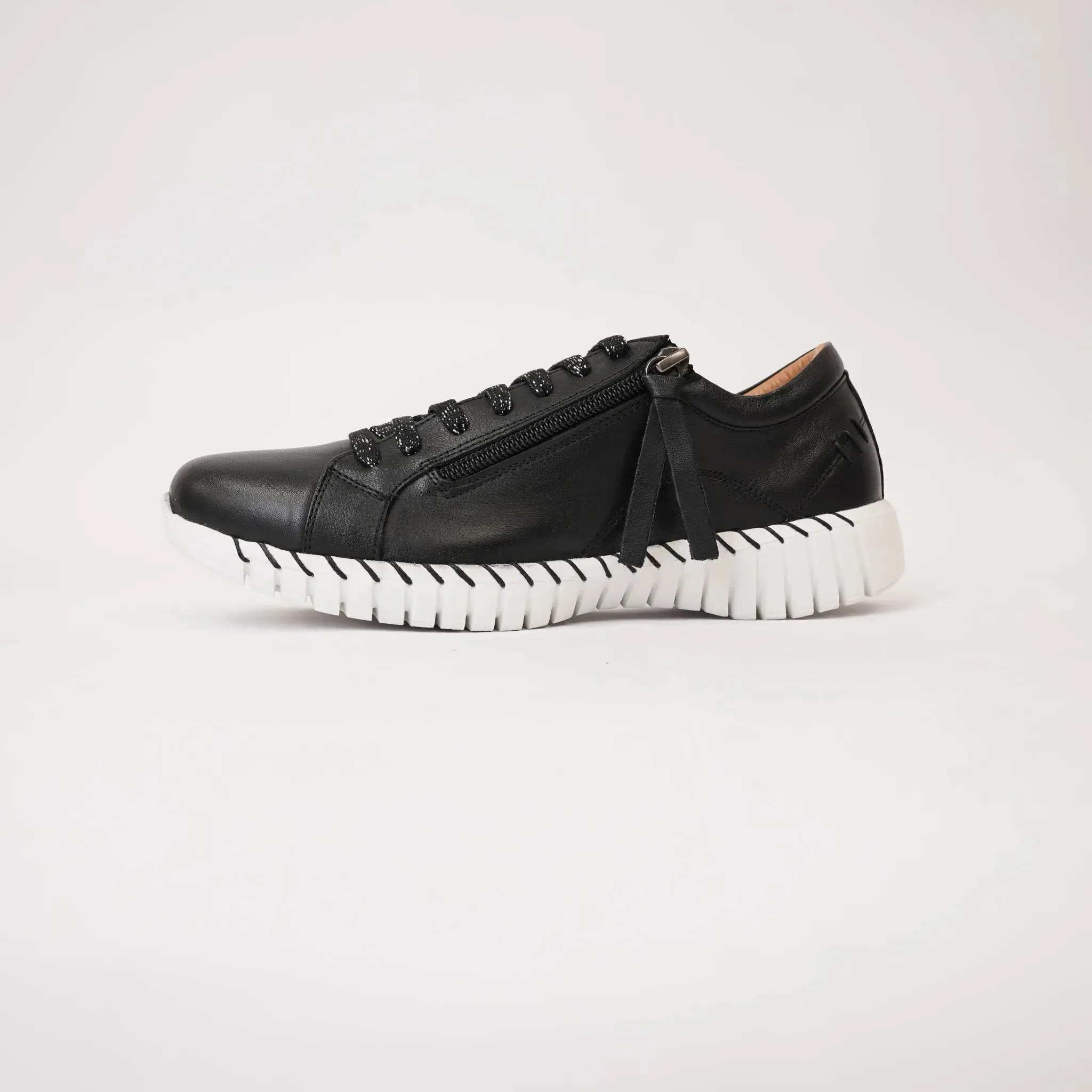 Bibi Black Leather Sneakers