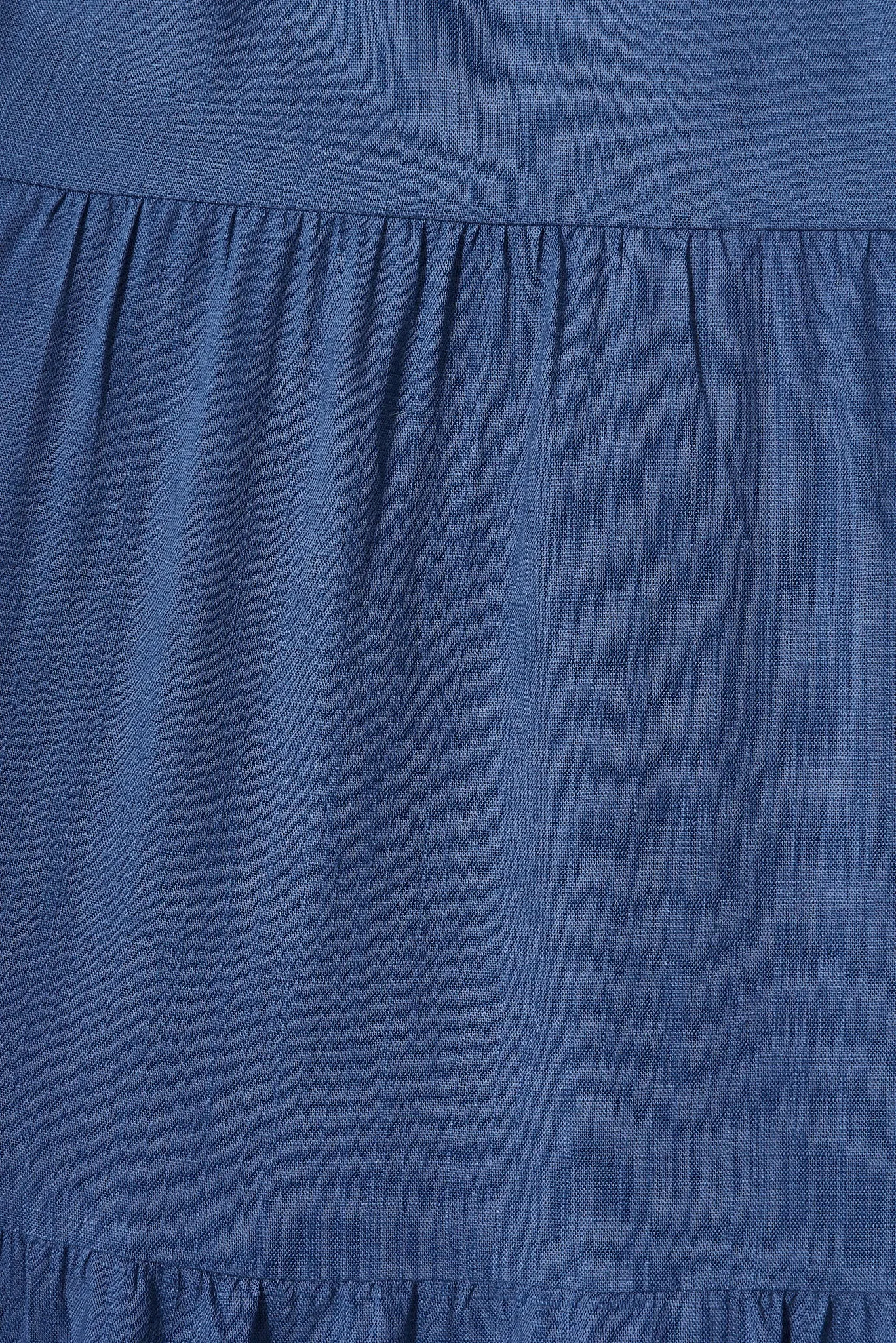 Blue Linen Blend Smock Dress by Kristen