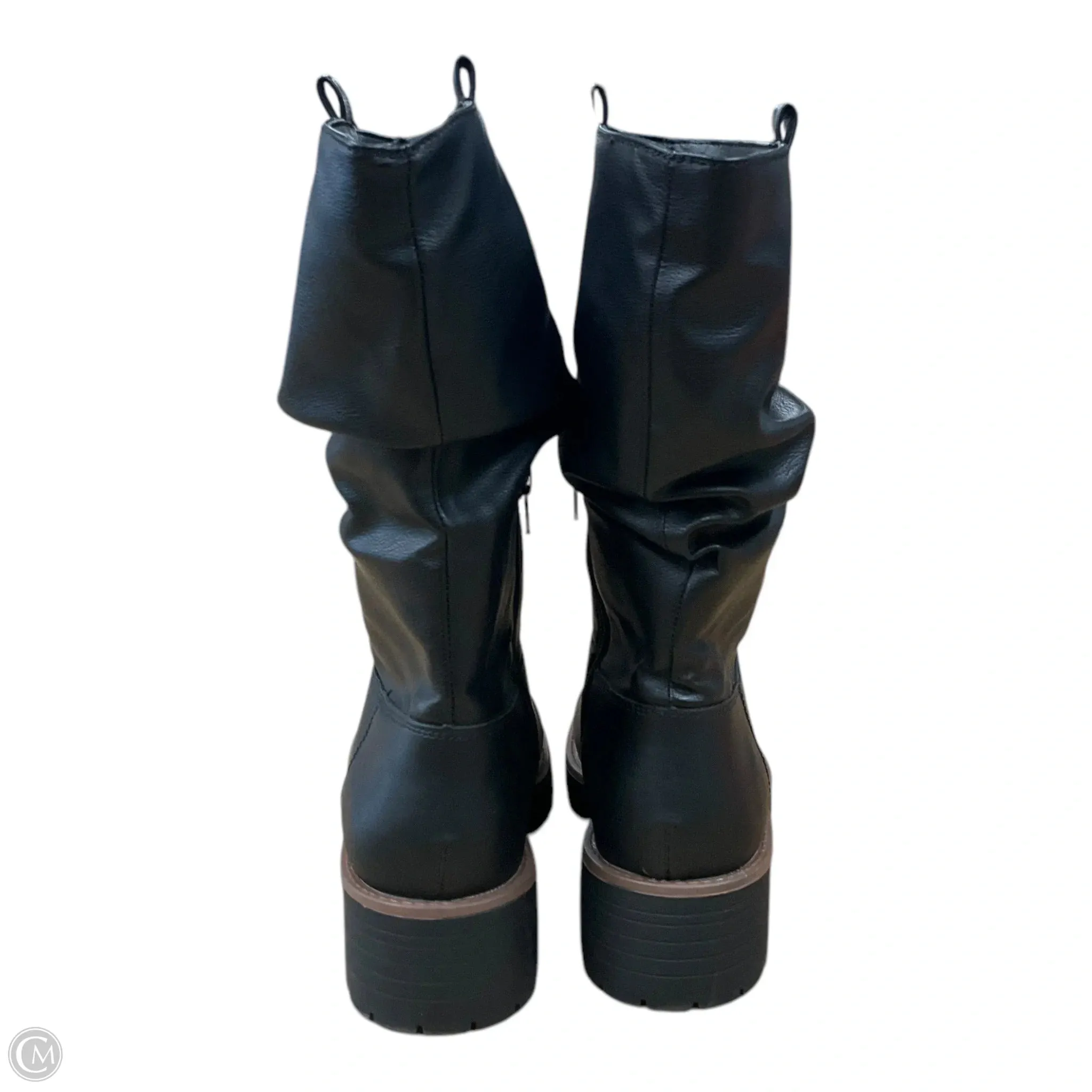 Boots Ankle Flats By Clothes Mentor In Black, Size: 10