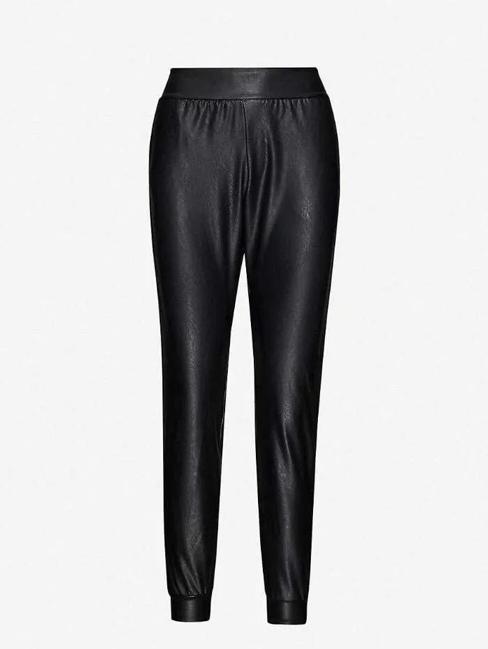 Commando Black Vegan Leather Jogger SLG45