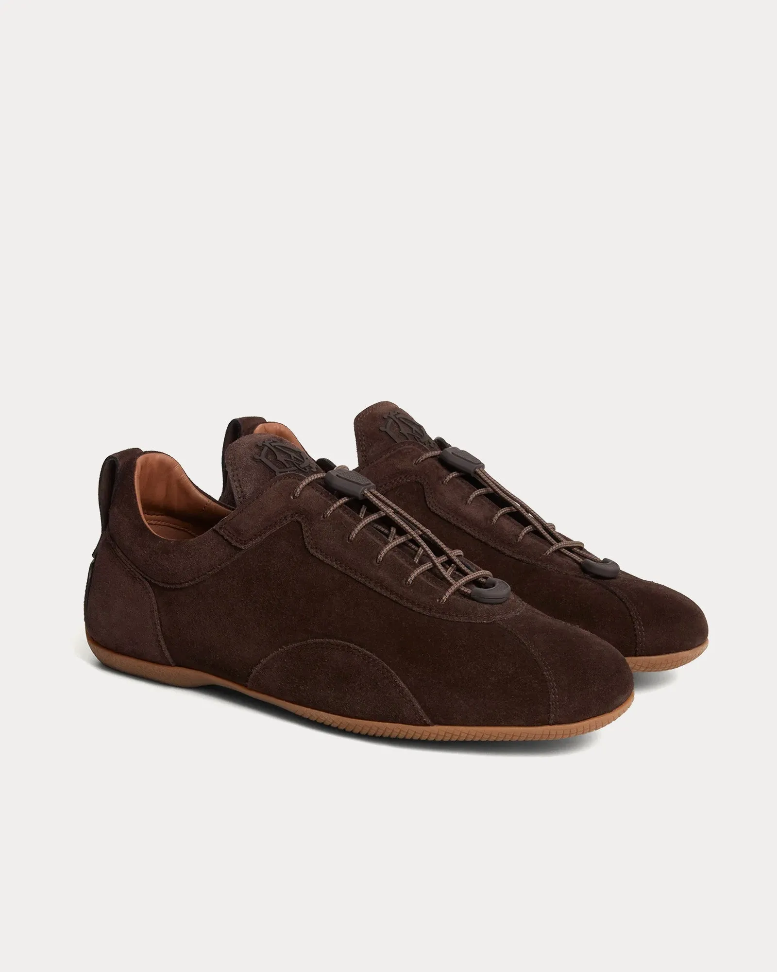 Davies Automotive Suede Dark Chocolate Low Top Sneakers