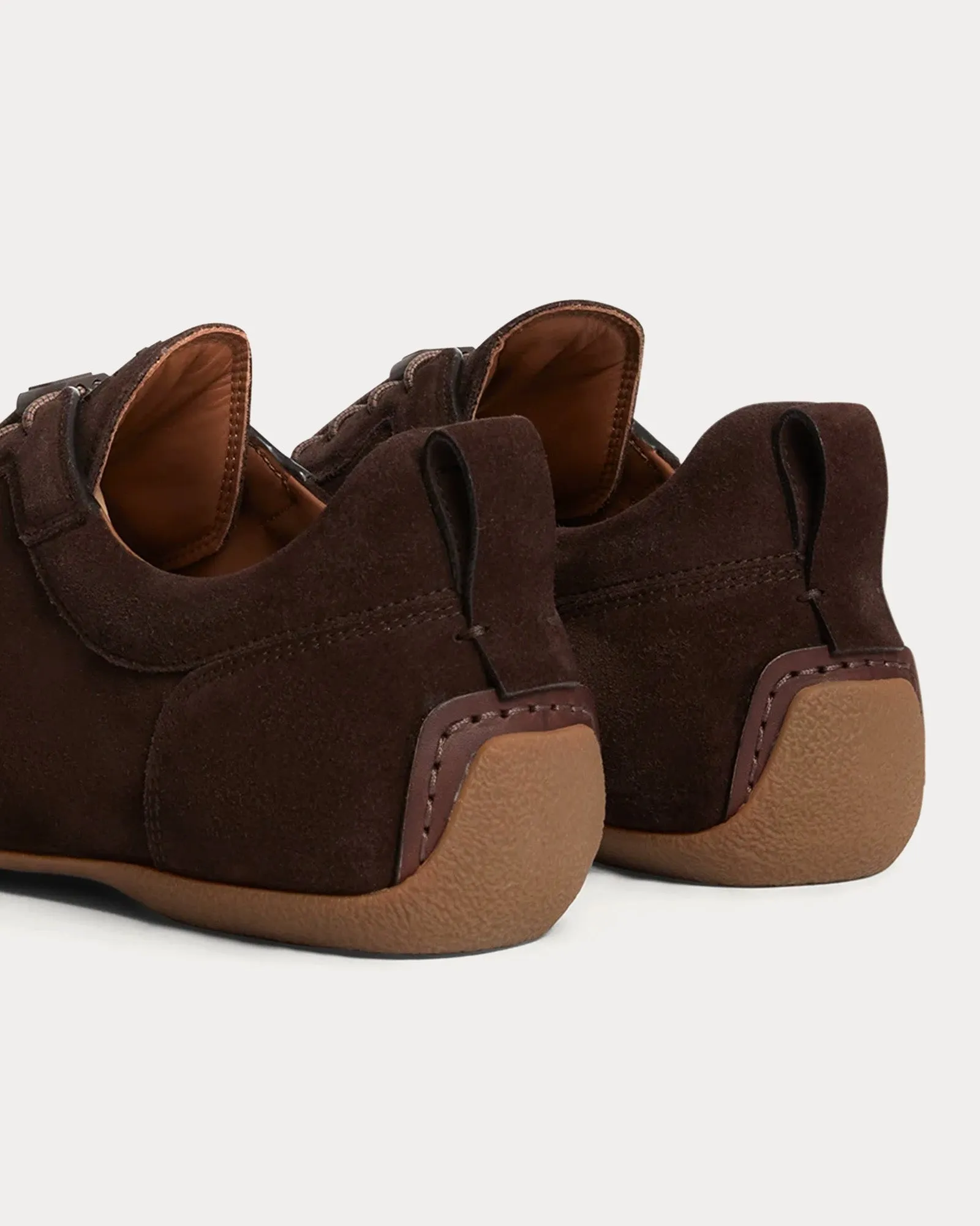 Davies Automotive Suede Dark Chocolate Low Top Sneakers