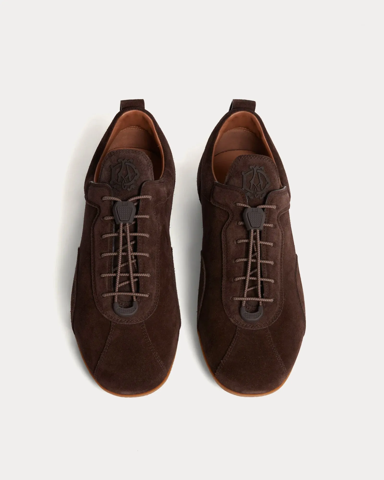 Davies Automotive Suede Dark Chocolate Low Top Sneakers