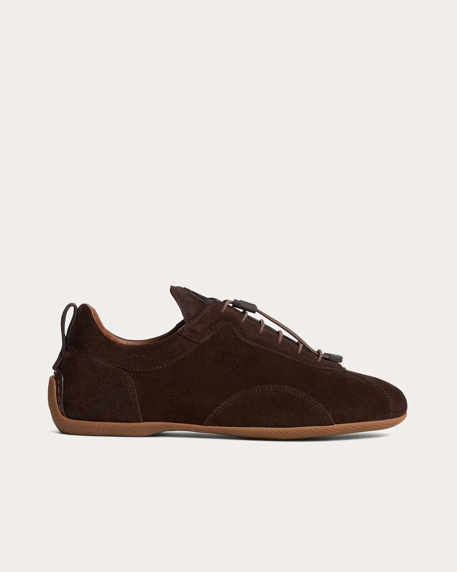 Davies Automotive Suede Dark Chocolate Low Top Sneakers