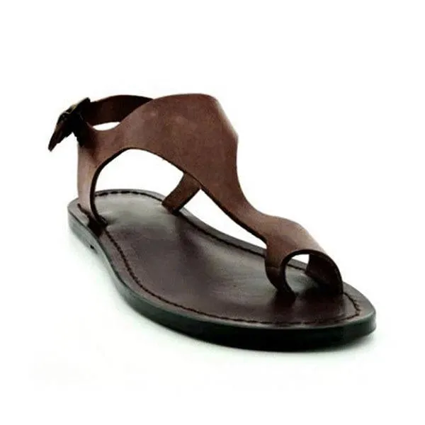 Kimemoda Casual Ankle Buckle Toe Ring Sandals