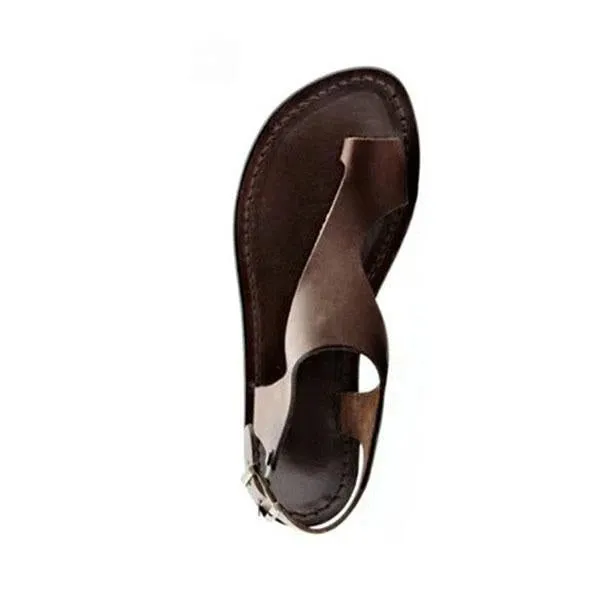 Kimemoda Casual Ankle Buckle Toe Ring Sandals
