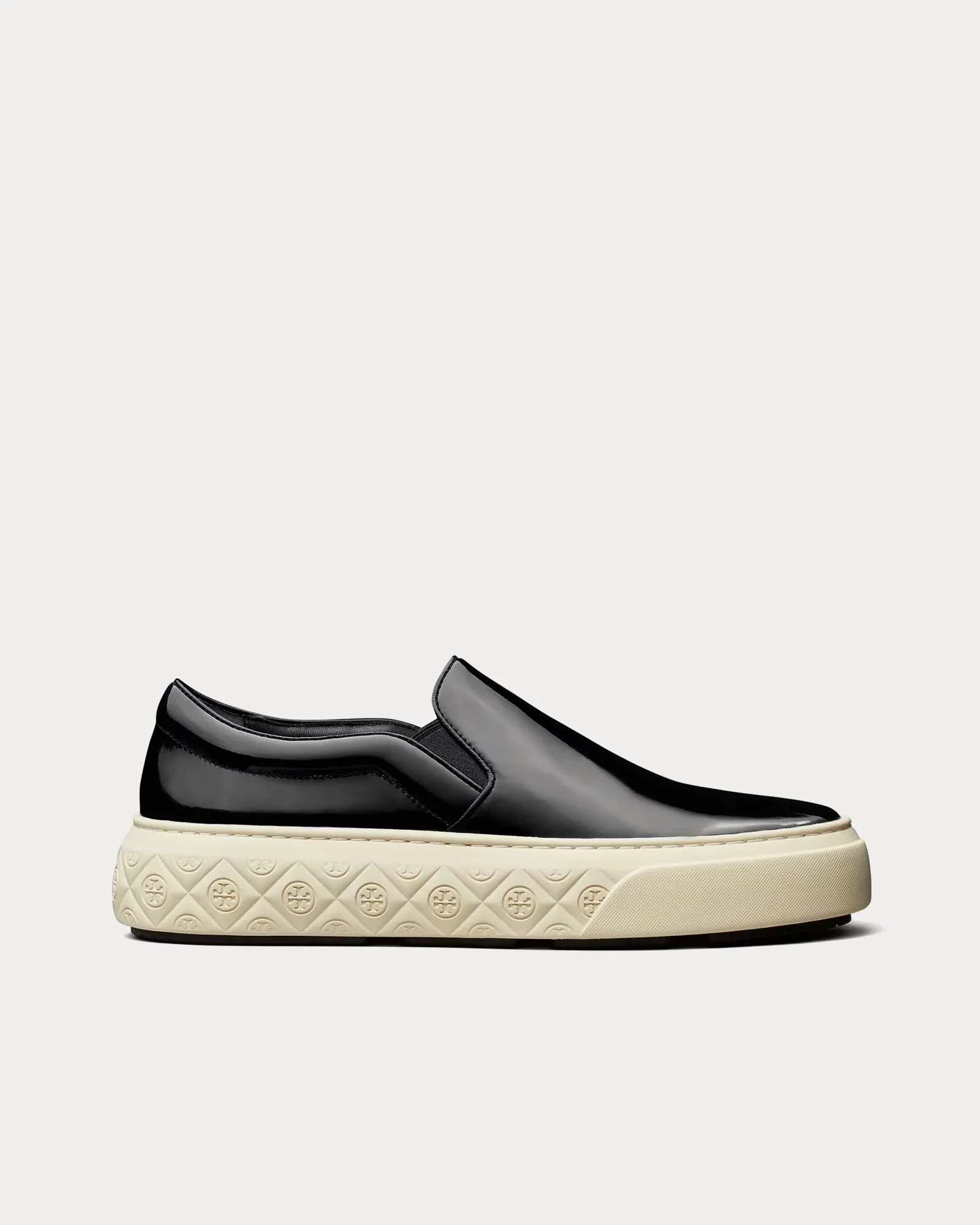 Ladybug Patent Leather Black Slip On Sneakers