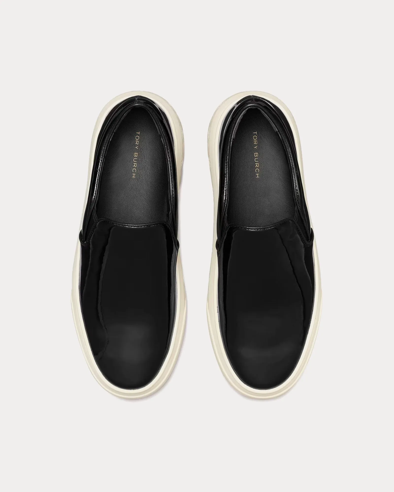 Ladybug Patent Leather Black Slip On Sneakers