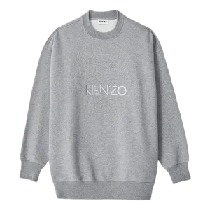 Loose Embossed Tiger Sweatshir Gray