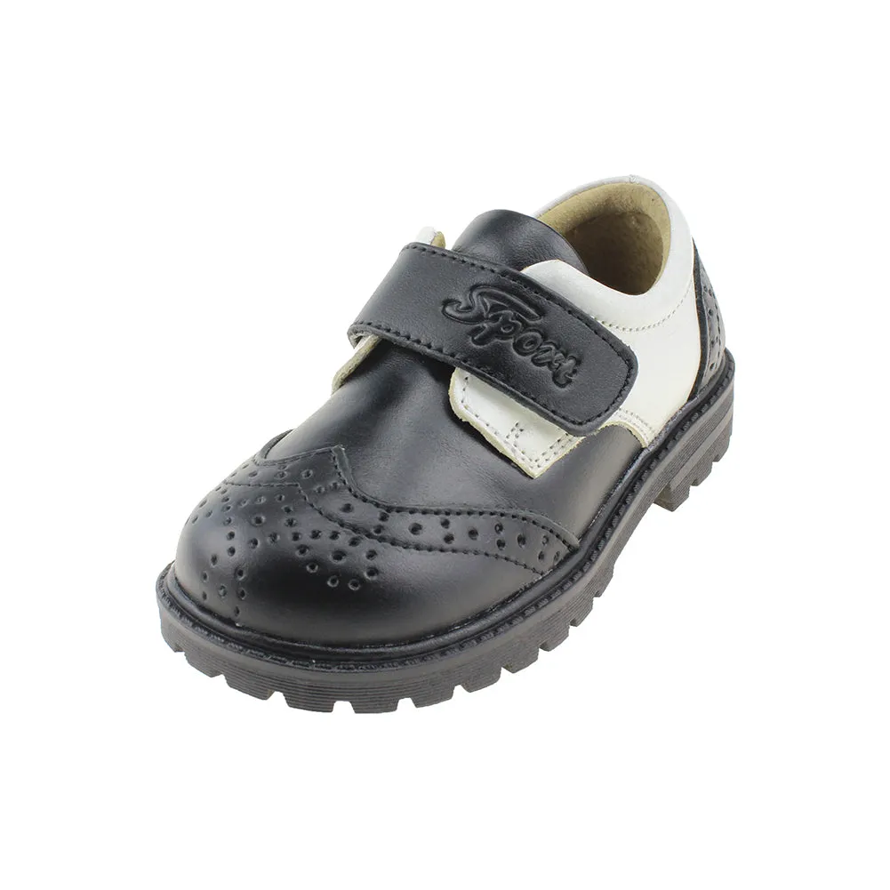 Maxu Boy's Brogue Oxford Shoes Leather Flats (Toddler/Little Kid/Big Kid)