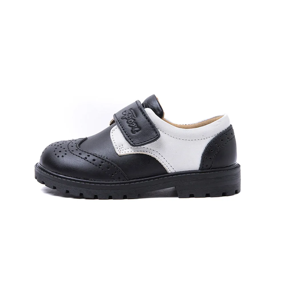 Maxu Boy's Brogue Oxford Shoes Leather Flats (Toddler/Little Kid/Big Kid)