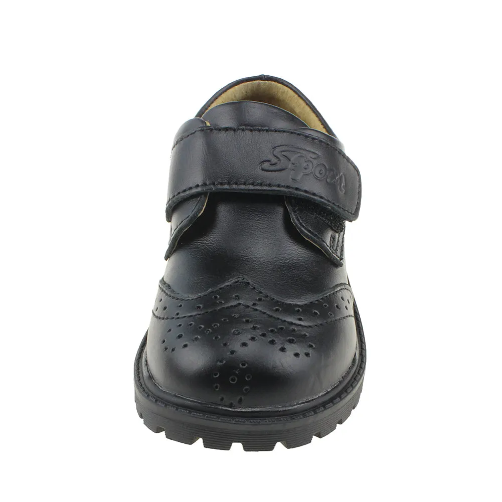 Maxu Boy's Brogue Oxford Shoes Leather Flats (Toddler/Little Kid/Big Kid)