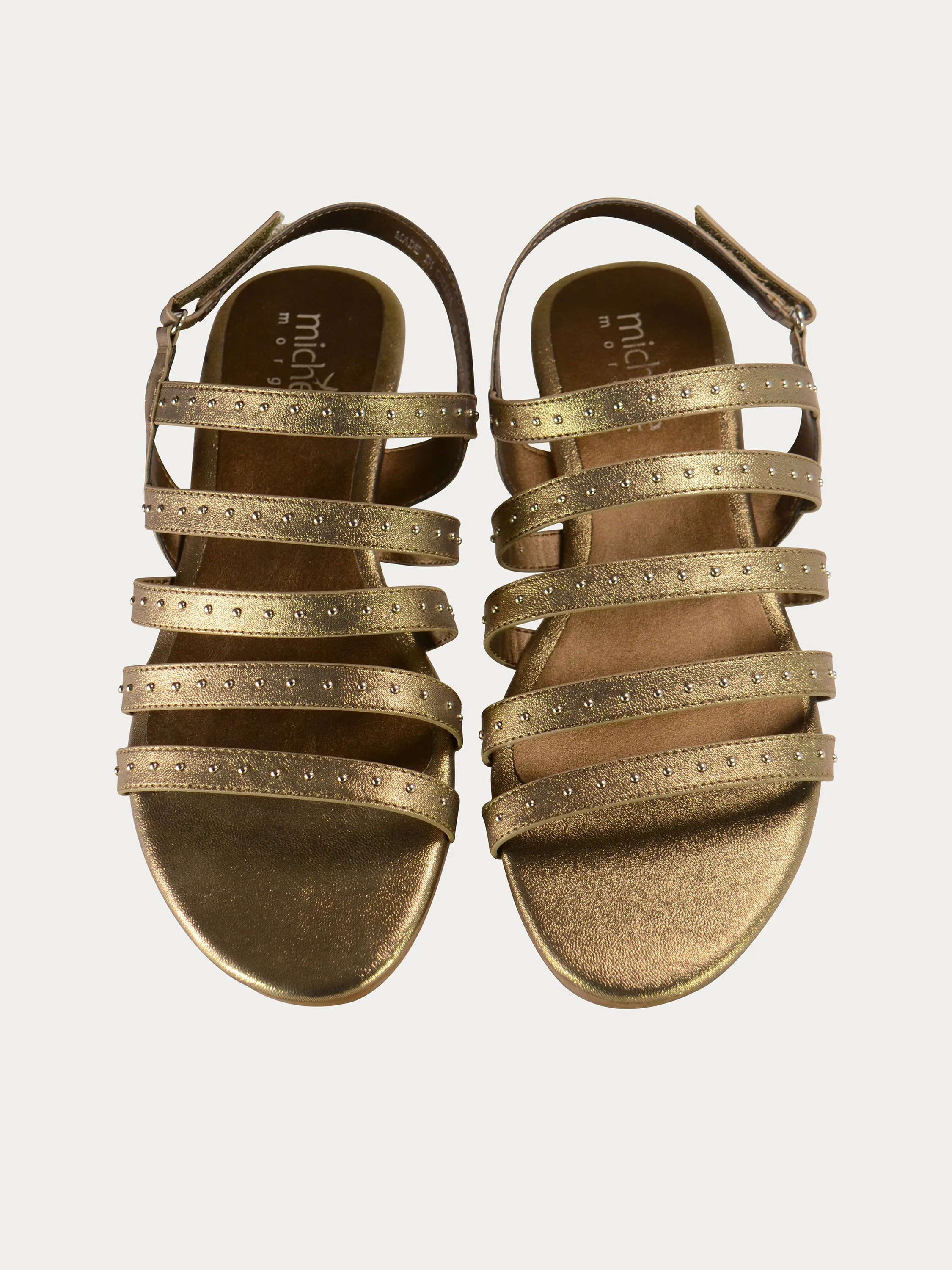 Michelle Morgan 814875 Gladiator Flat Back Strap Sandals