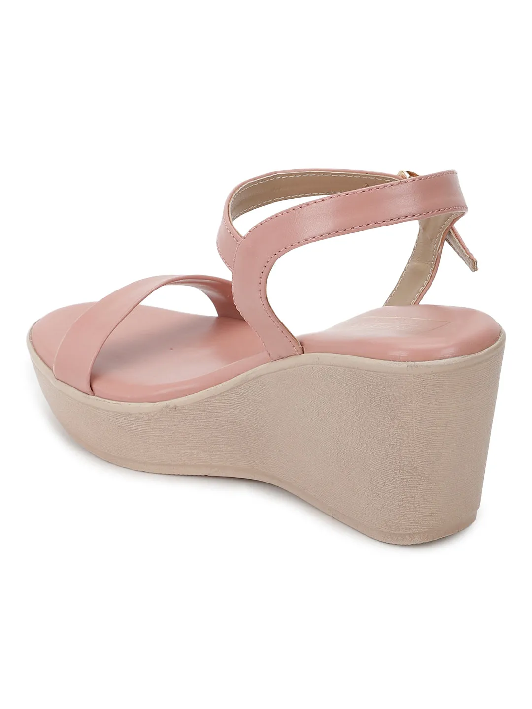 Nude PU Buckle Wedges (TC-SLC-F65-NUD)
