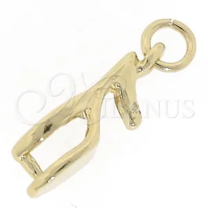 Oro Laminado Fancy Pendant, Gold Filled Style Shoes Design, Golden Finish, 5.179.040