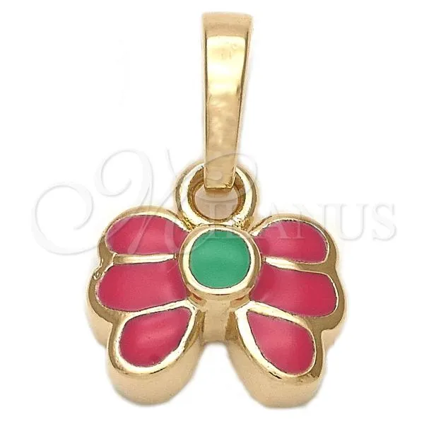Oro Laminado Fancy Pendant, Gold Filled Style Shoes Design, Multicolor Enamel Finish, Golden Finish, 05.163.0060