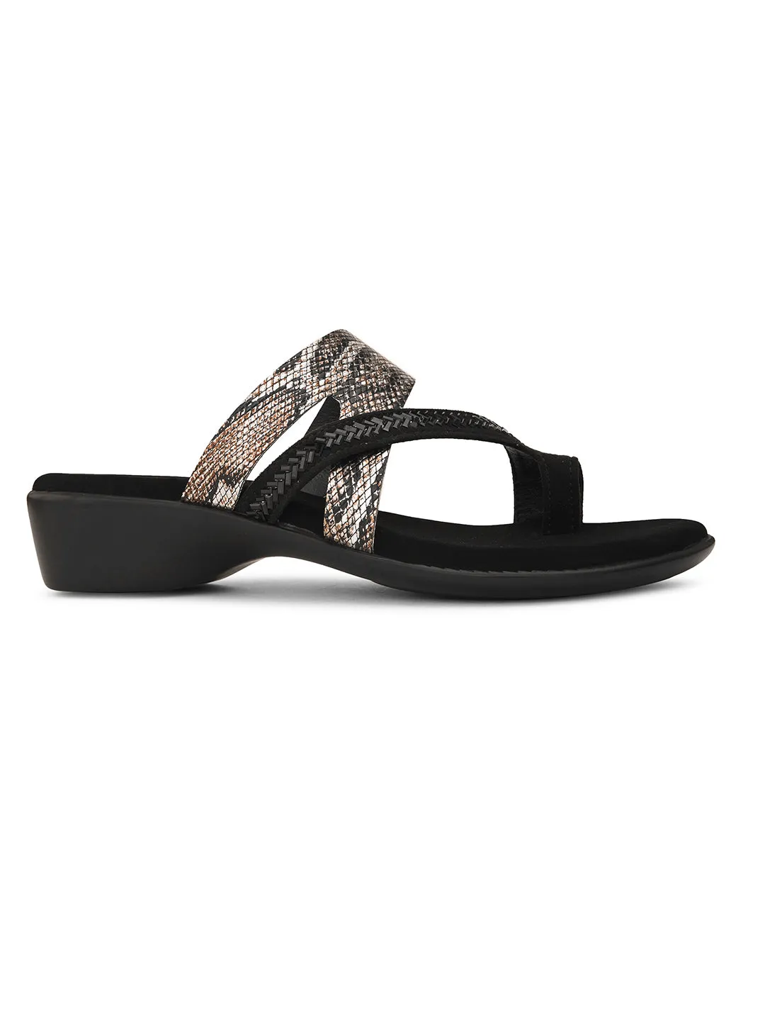 Pelle Albero Black Faux Leather Slip on Lightweight Comfortable Designer Basic Flat For Women