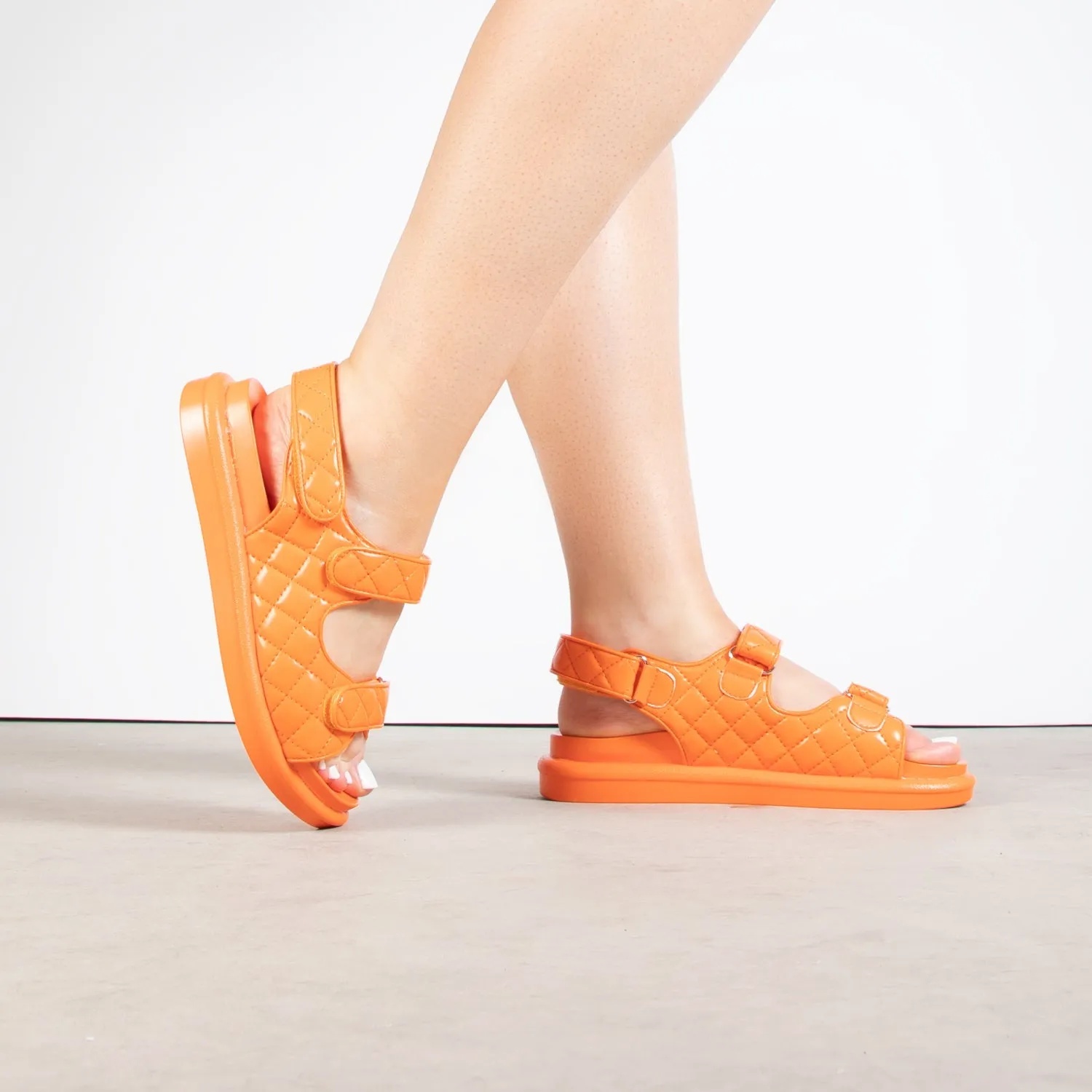 RAID Amylia Quilted Sandal in Orange