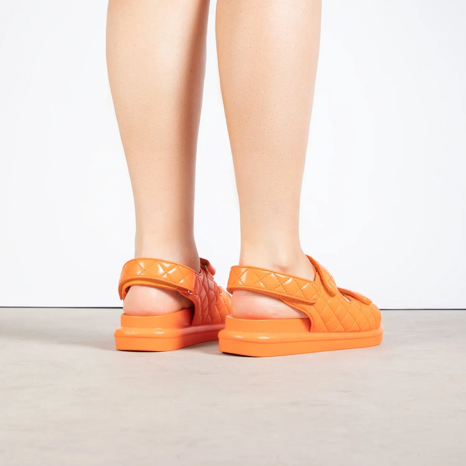 RAID Amylia Quilted Sandal in Orange