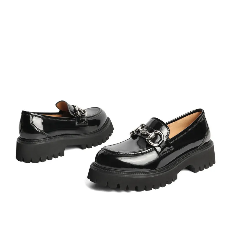 Retro Temperament Platform Loafers