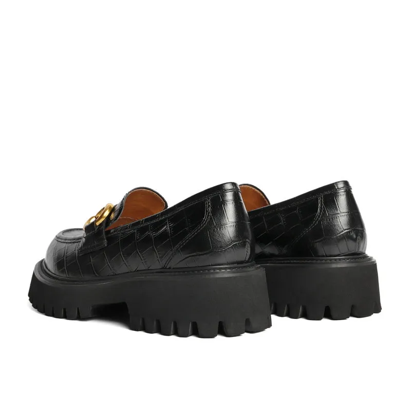 Retro Temperament Platform Loafers