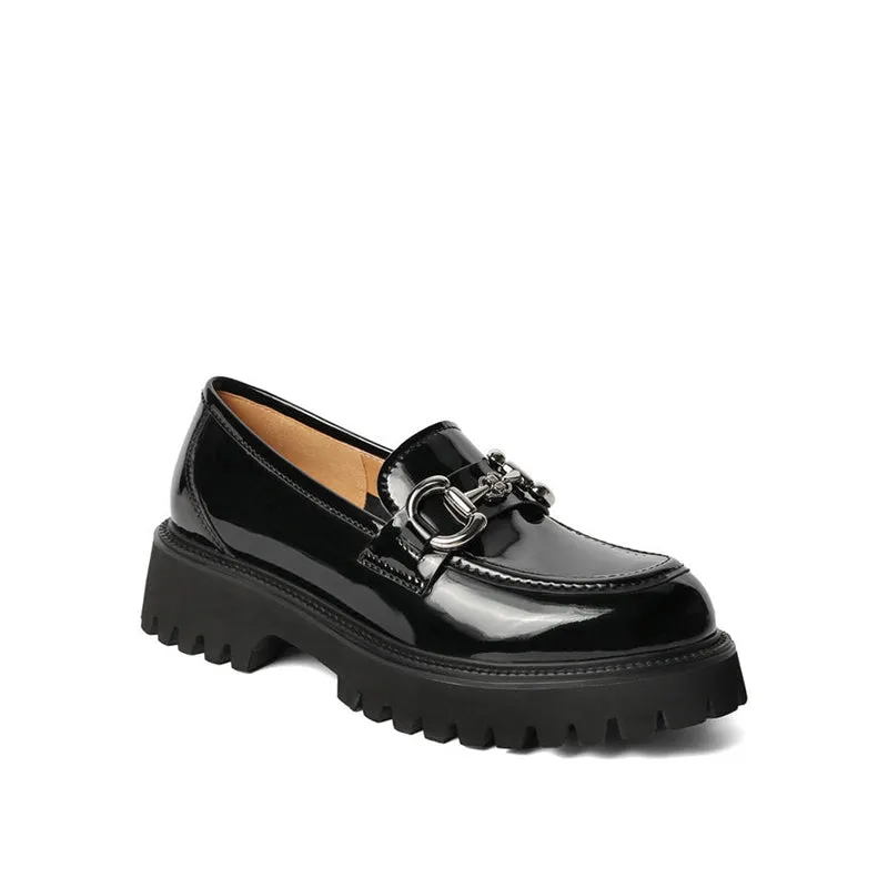 Retro Temperament Platform Loafers