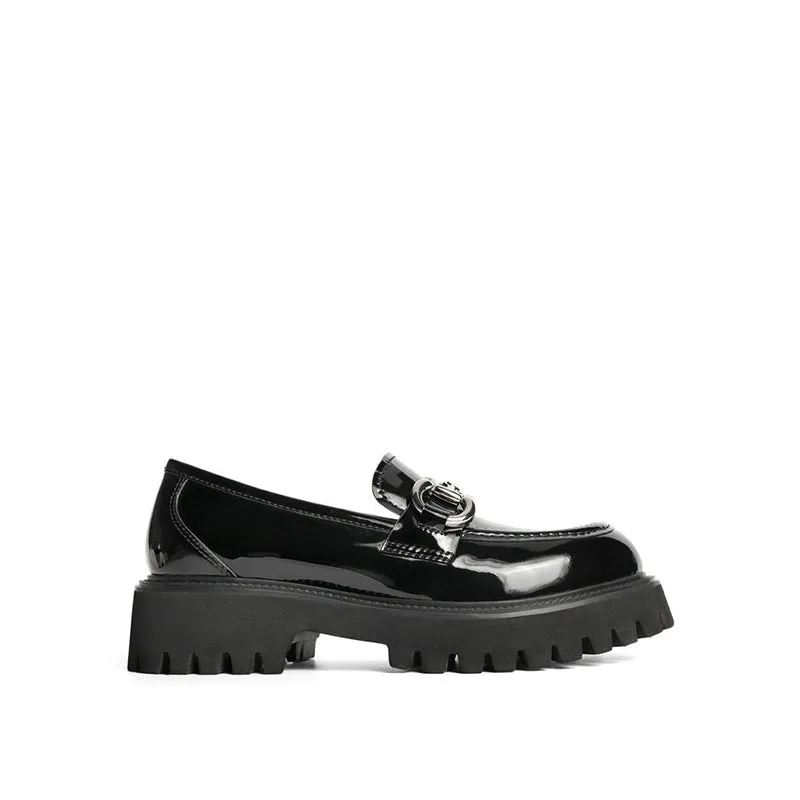 Retro Temperament Platform Loafers