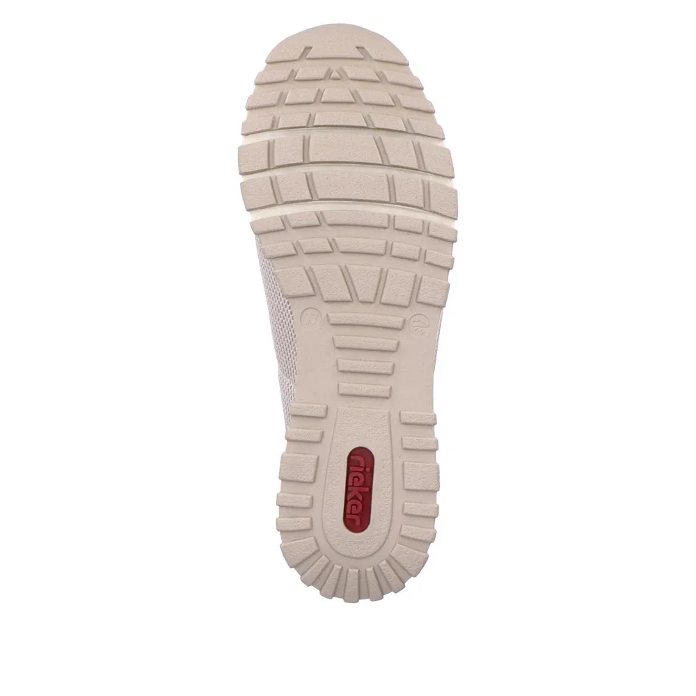 Rieker Wide Fit Mini-Wedge Loafer|N745560WHT