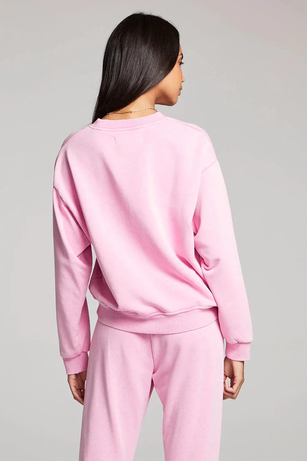 SAL Perry Heart Pullover in Prism Pink