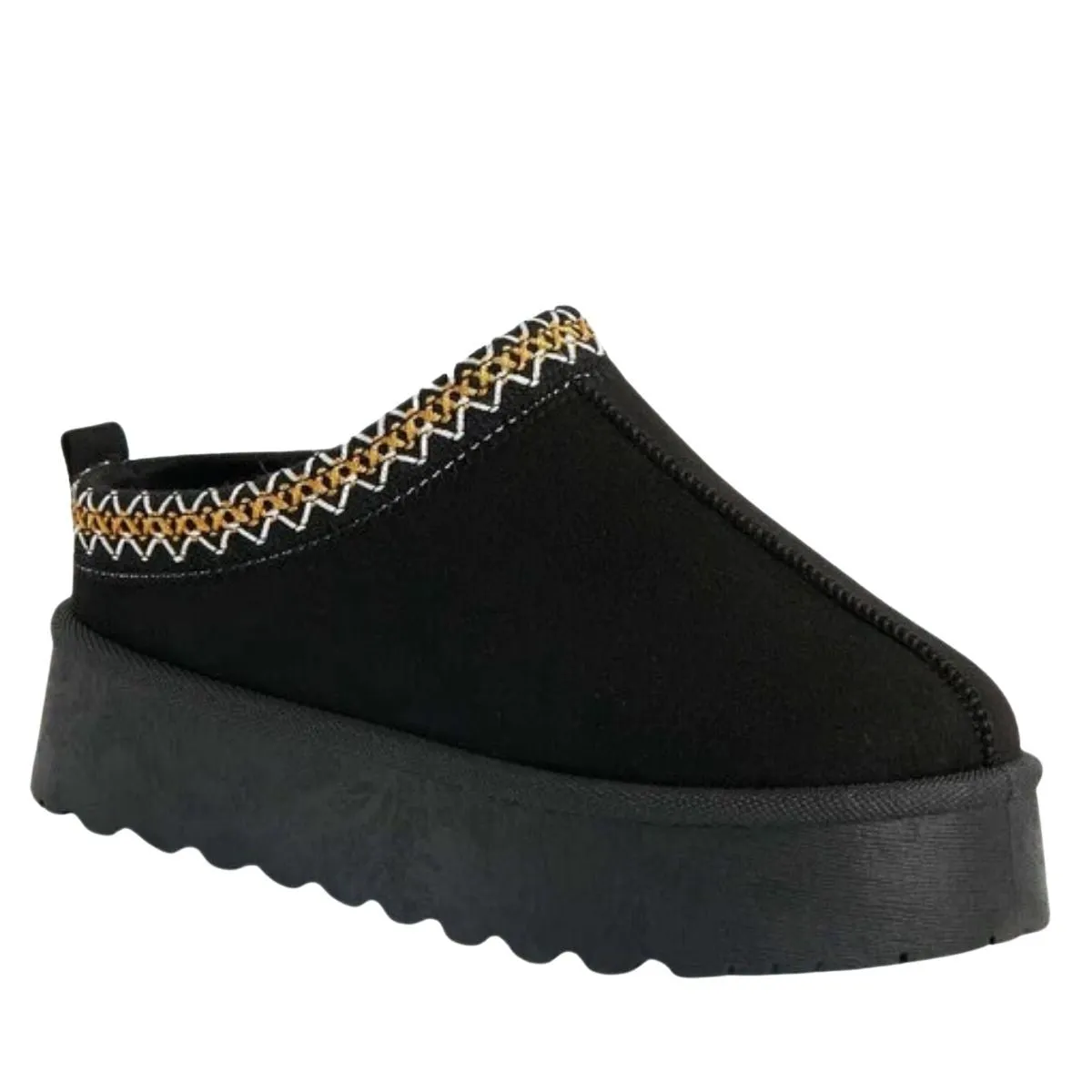 SAMBUCA FAUX FUR LINING KNIT CHESTNUT SLIPPERS