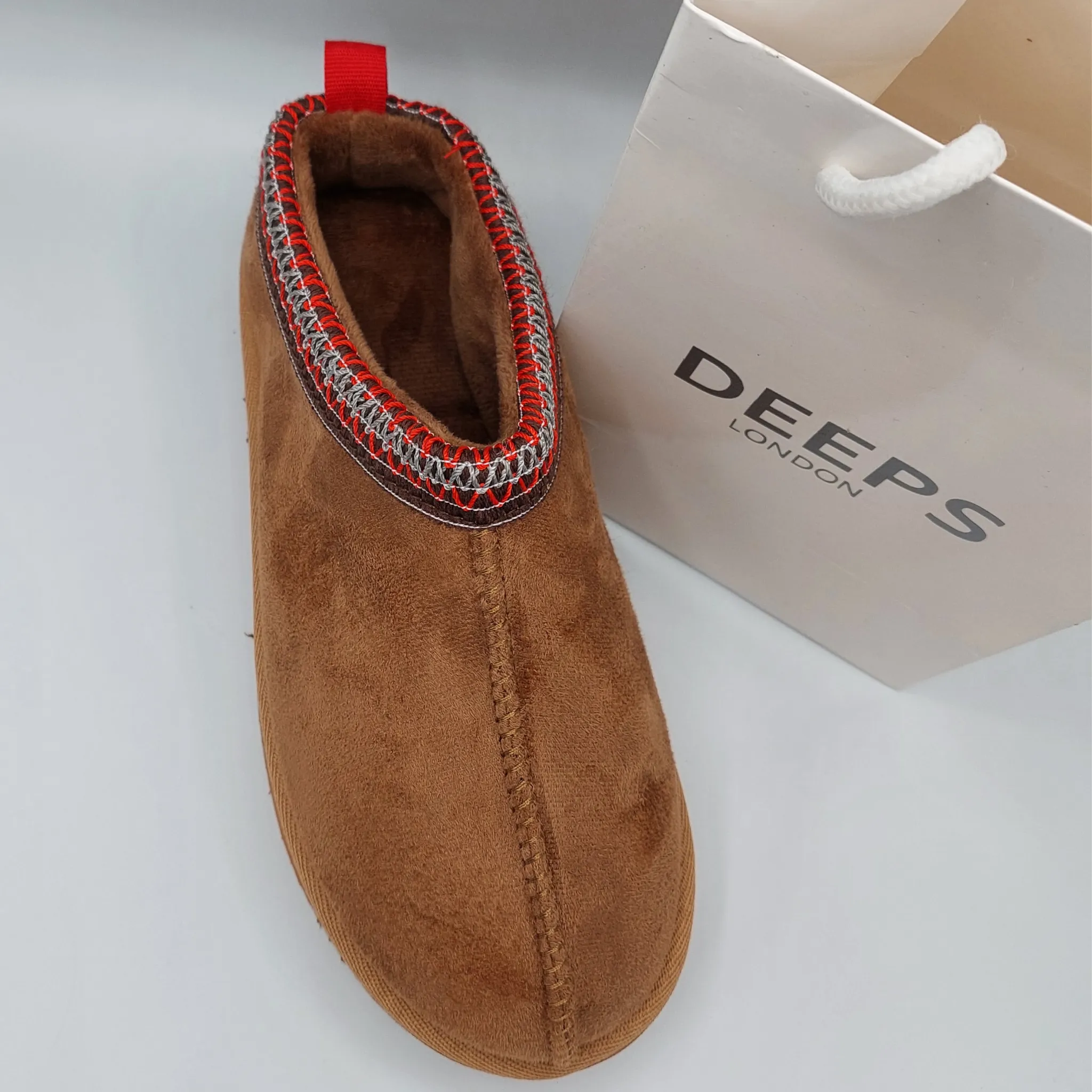 SAMBUCA FAUX FUR LINING KNIT SLIPPERS