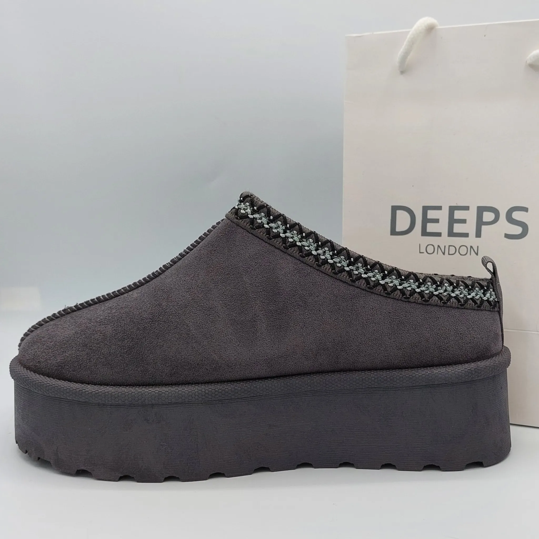 SAMBUCA FAUX FUR LINING KNIT SLIPPERS