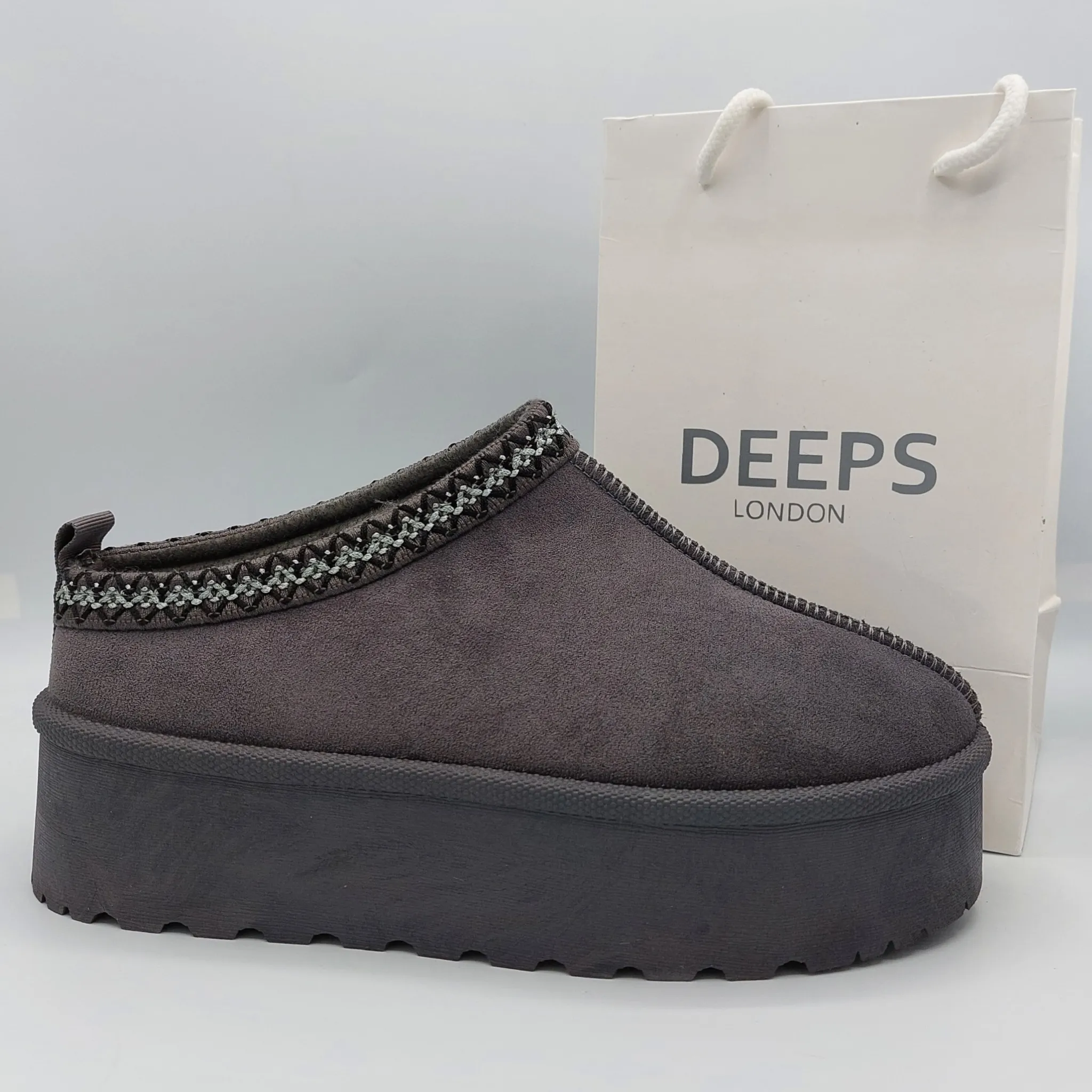 SAMBUCA FAUX FUR LINING KNIT SLIPPERS
