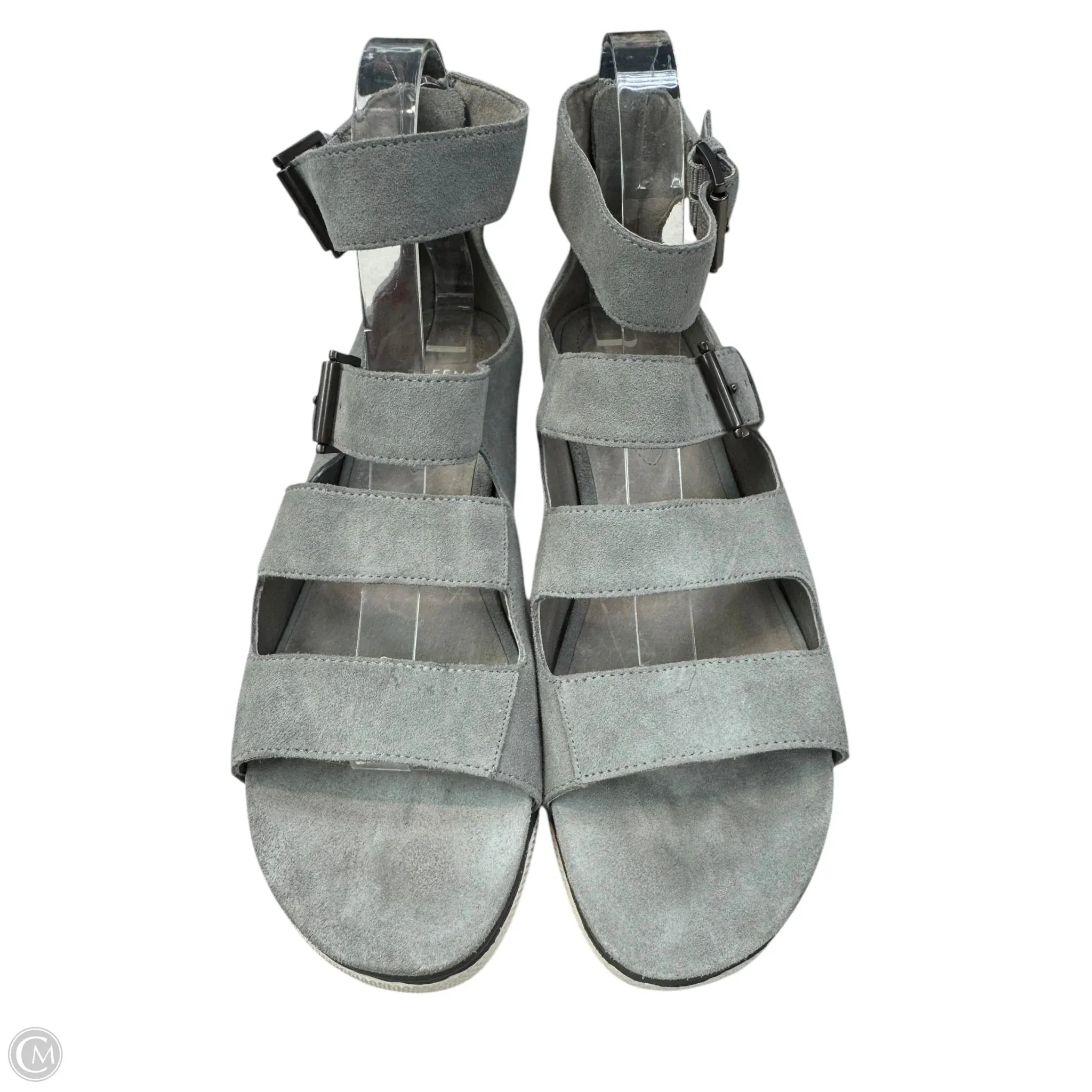 Sandals Flats By Eileen Fisher In Grey, Size: 8