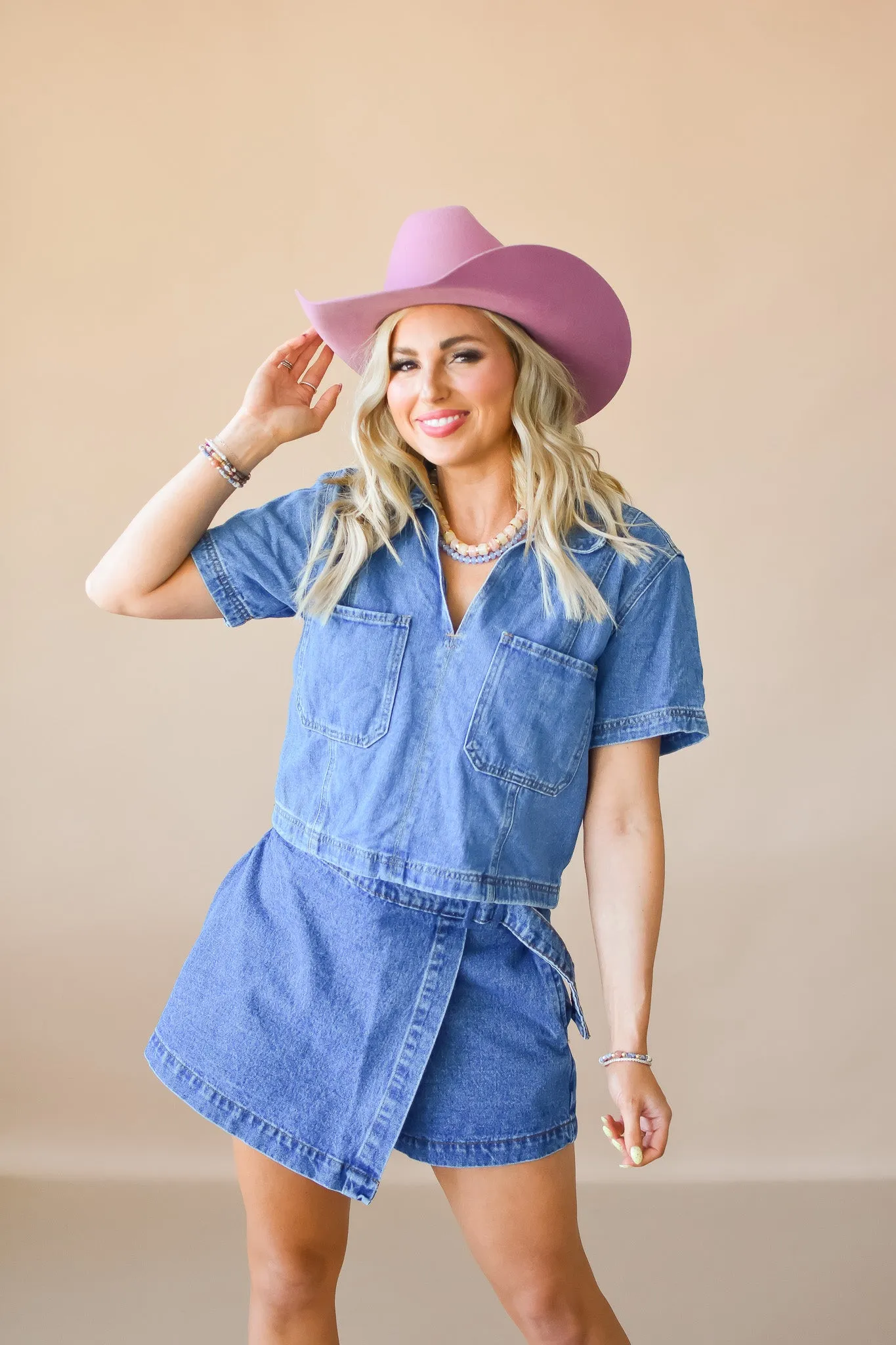 Shauna Denim Skort