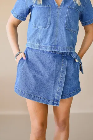 Shauna Denim Skort