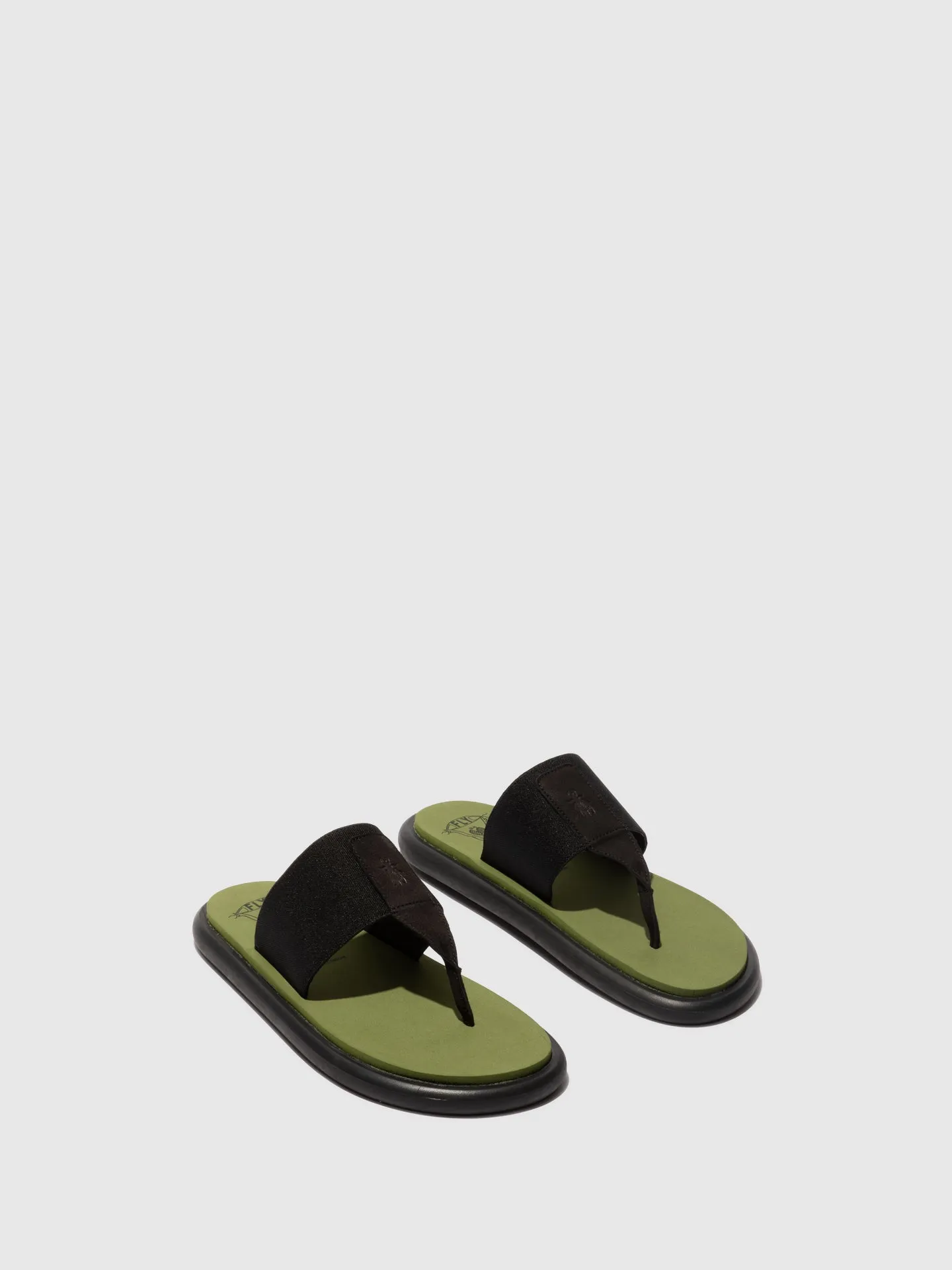 Sling-Back Sandals ONIA065FLY BLACK/BLACK/ARMY GREEN
