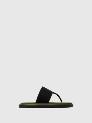 Sling-Back Sandals ONIA065FLY BLACK/BLACK/ARMY GREEN