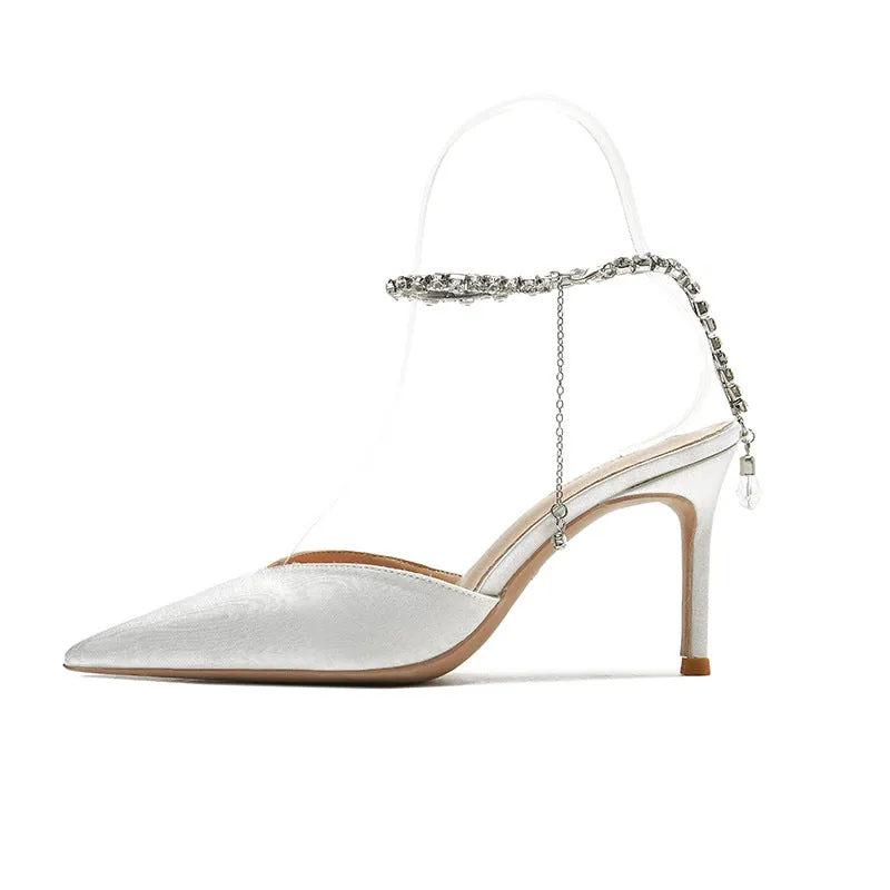 Sparkling Elegance Stylish High Heel Wedding Shoes