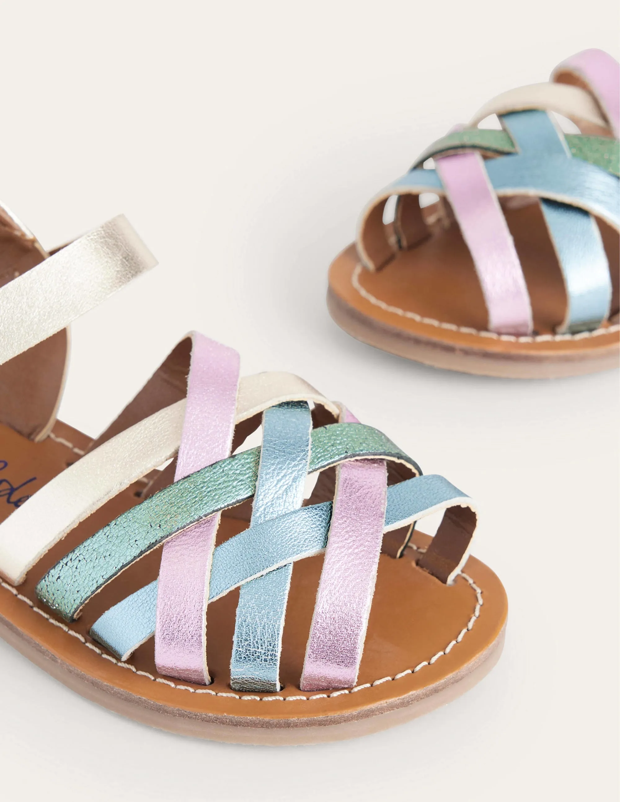 Strappy Sandals-Multi Metallic