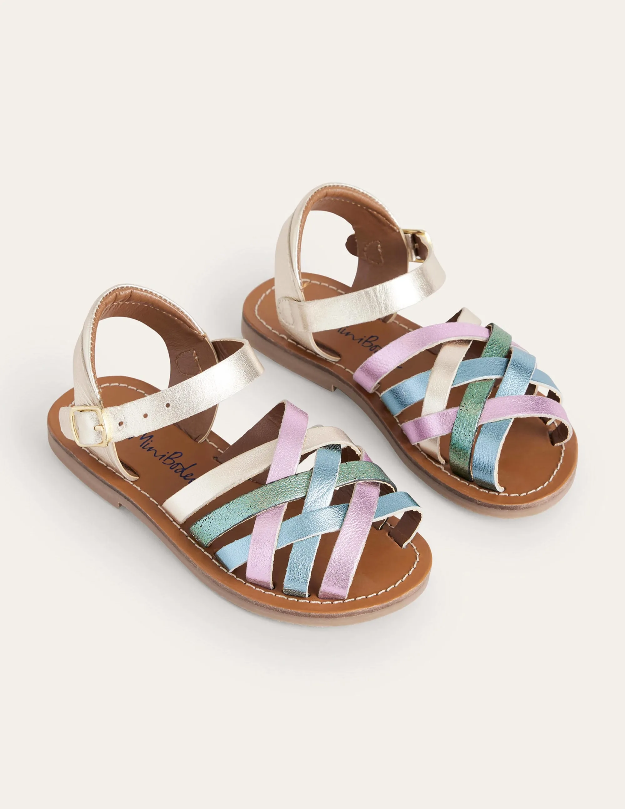 Strappy Sandals-Multi Metallic