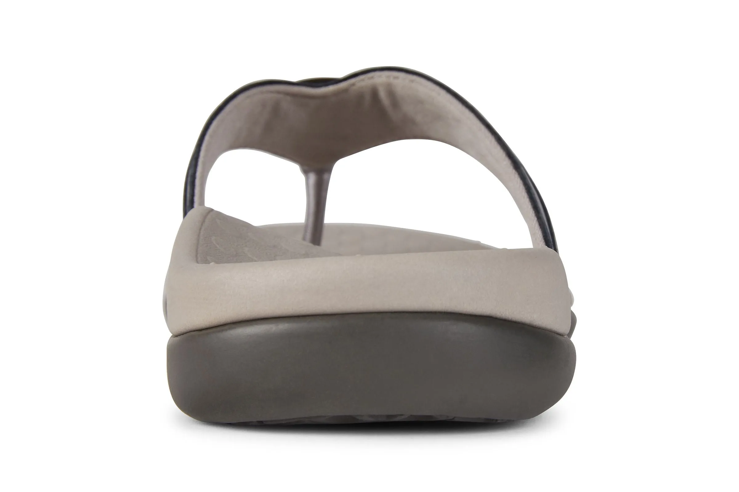 Tide Aloe Leather Flip Flop in Pewter