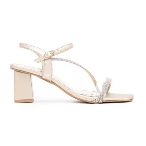 Women Golden Fancy Sandal FN5650