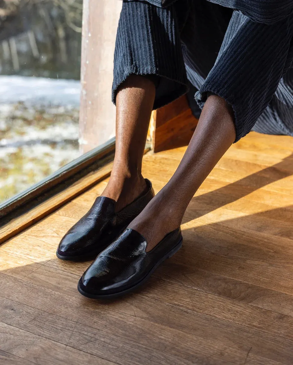 York Tuxedo Shoe | Cordovan Crinkled Patent